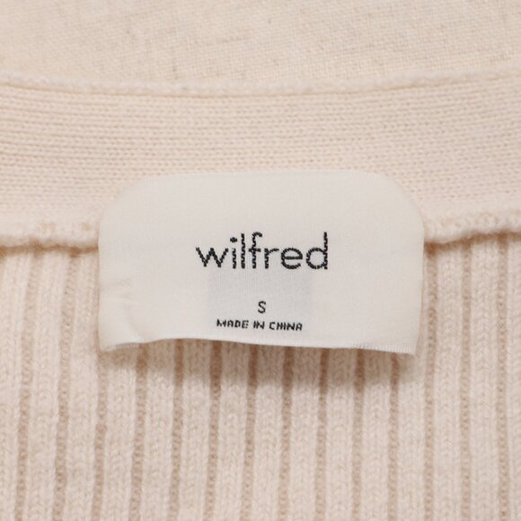 WILFRED ARITZIA Merino Wool Carina Cardigan Sweater Puff Sleeve Size S - Picture 8 of 9